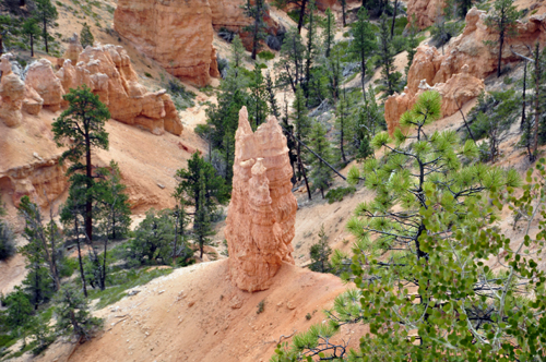 a smaller but tall pointy hoodoo